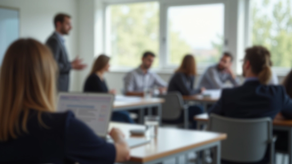 Mentoring und Sprachkurse für Neuzuwanderer in einem modernen Schulungsraum